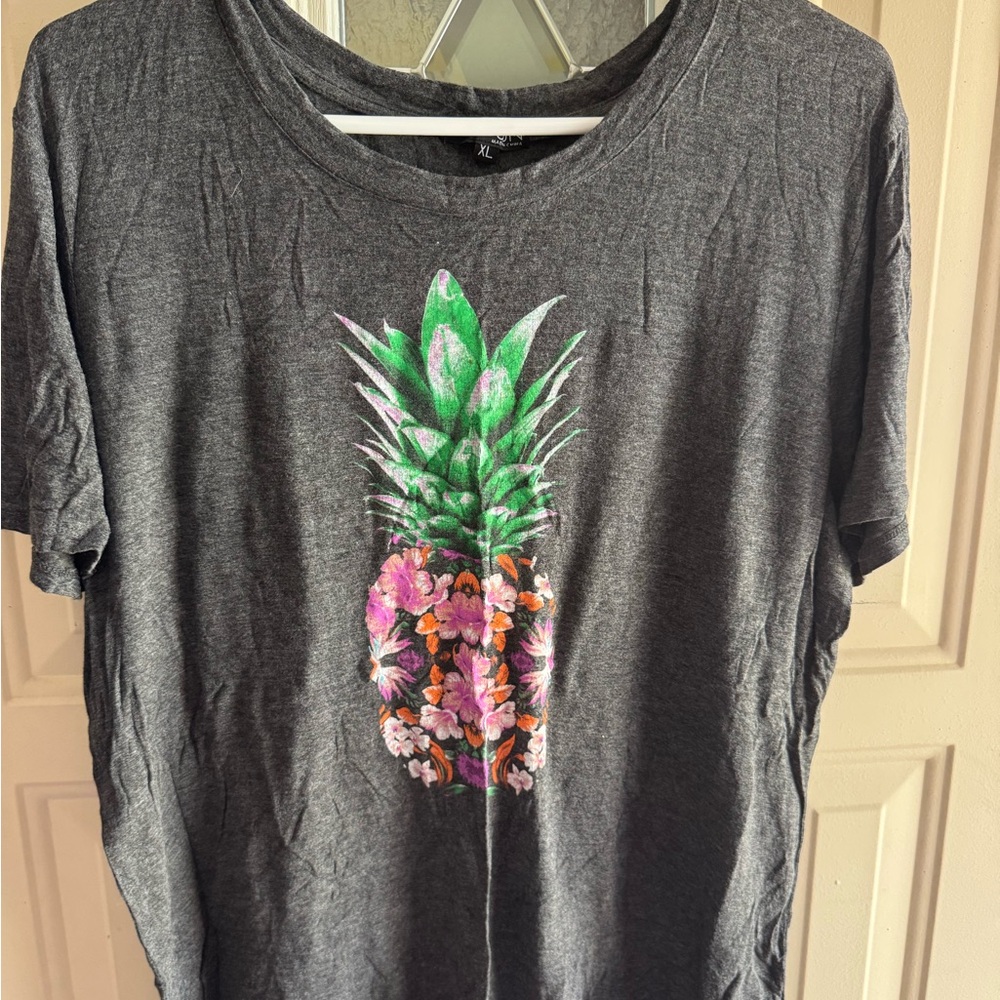 Ada Charcoal Pineapple Graphic Tee